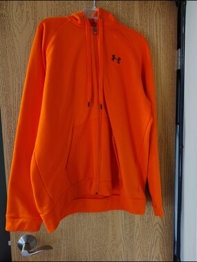 Under Armour Men's Bright Orange Full-Zip Hoodie